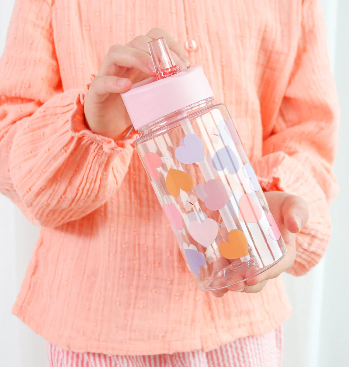 Tritan Water Bottle - 450ml - Hearts