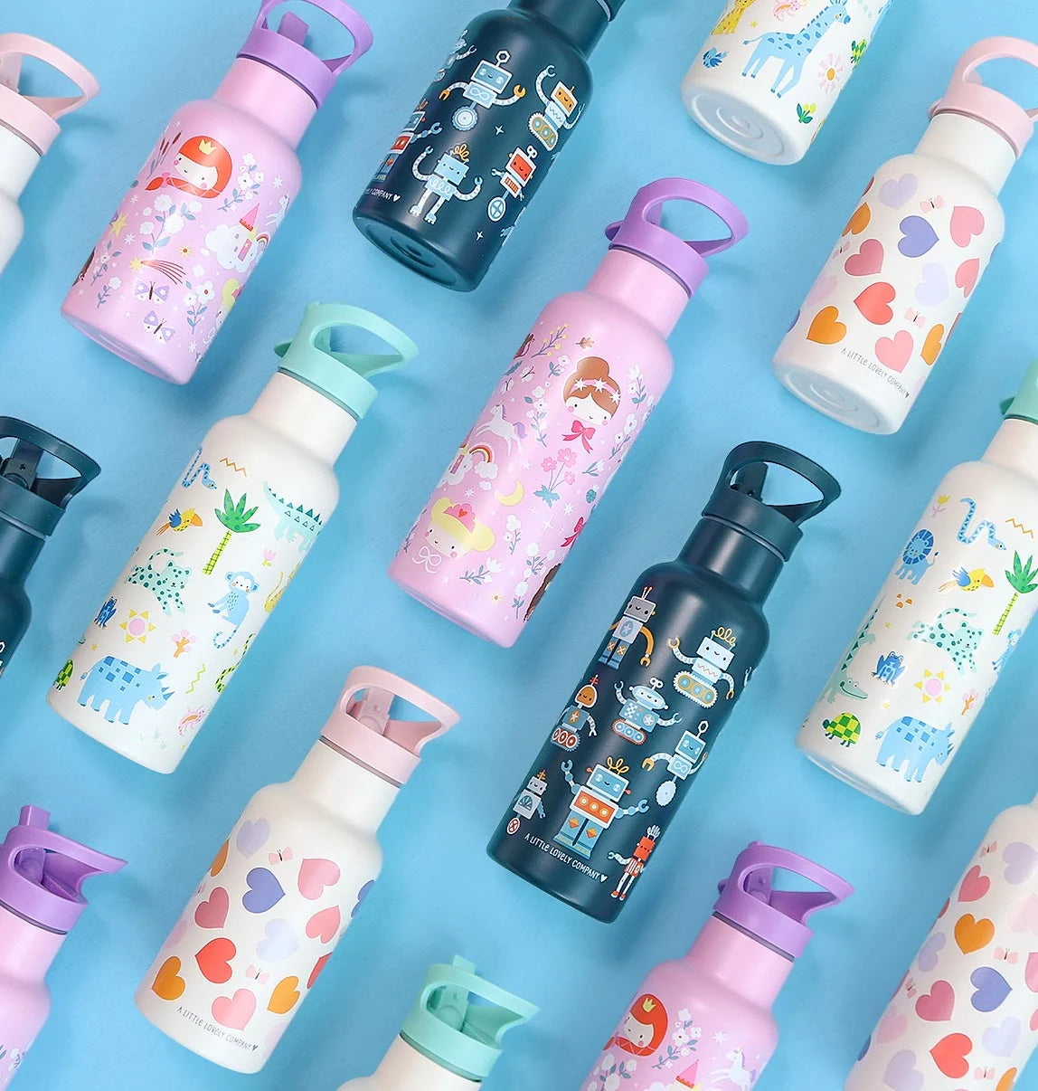 Stainless Steel Drink Bottle (350Ml) - Hearts