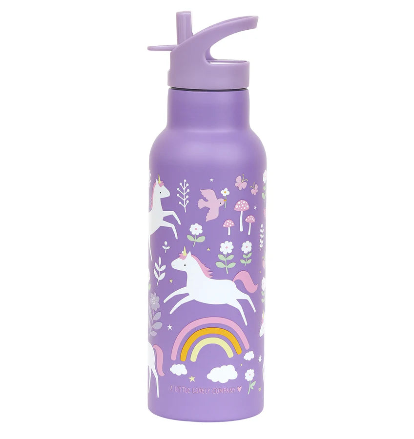 Stainless Steel Water Bottle 500ml - Unicorn Dreams
