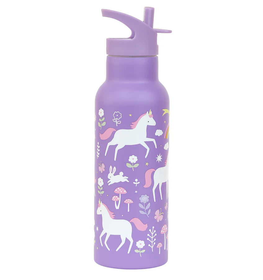 Stainless Steel Water Bottle 500ml - Unicorn Dreams