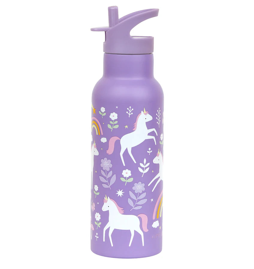 Stainless Steel Water Bottle 500ml - Unicorn Dreams