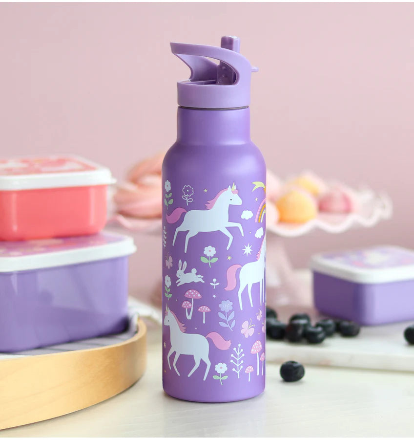 Stainless Steel Water Bottle 500ml - Unicorn Dreams