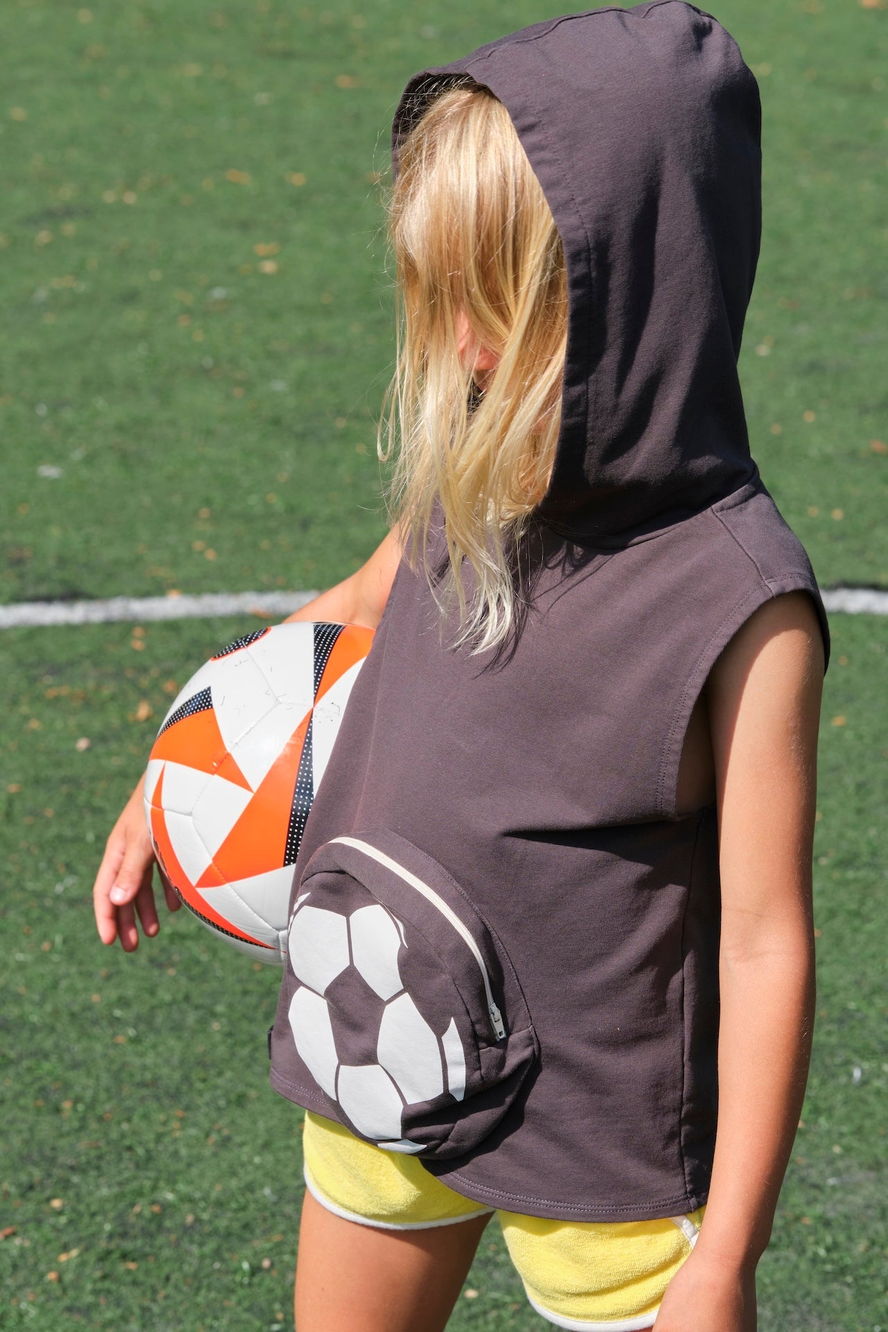Football Sleevless Hoodie