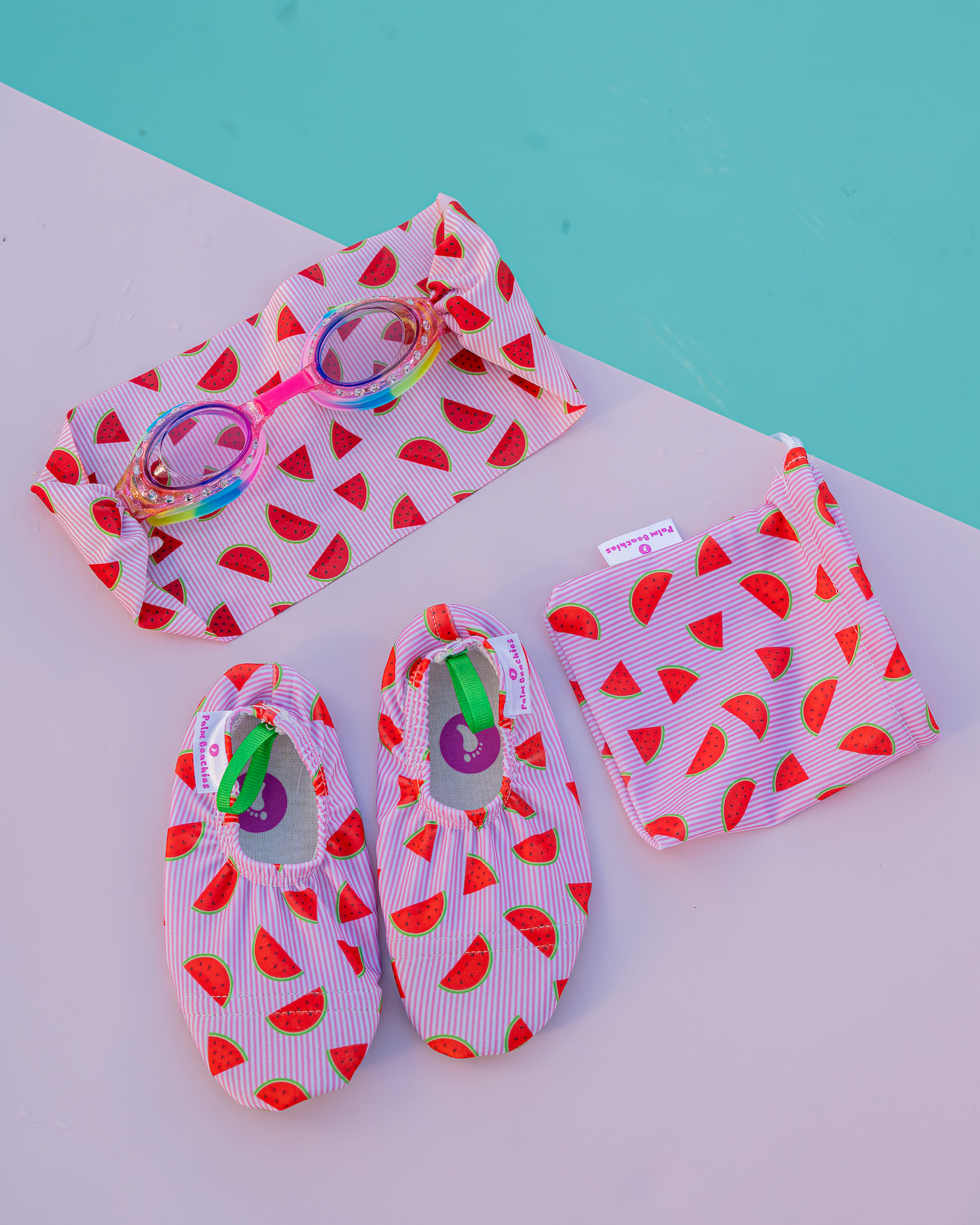 Pack - Goggles & Water Shoes Watermelon