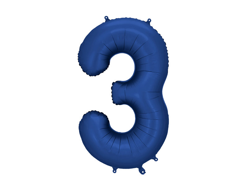 Foil Balloon Number ''3'' - Navy 86cm