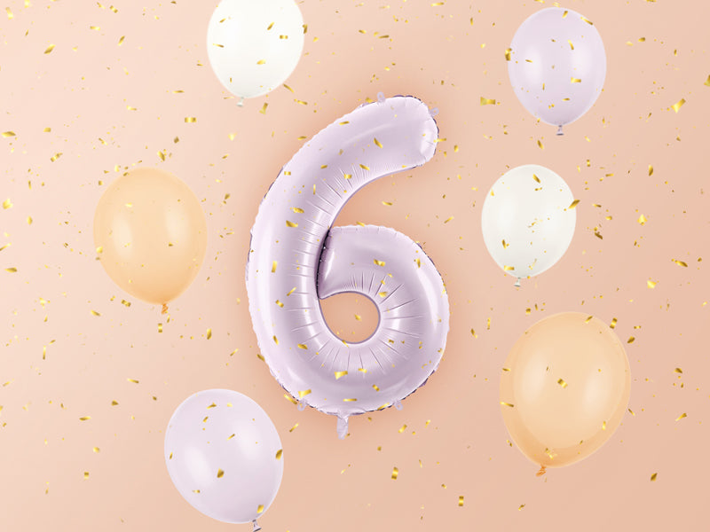 Foil Balloon Number ''6'' - Purple 72cm