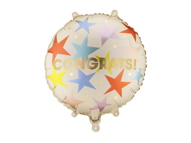 Foil balloon round ''Congrats''