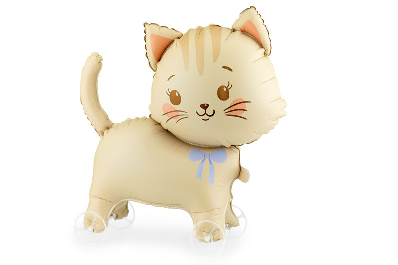 Air Fill Foil balloon Cat on wheels