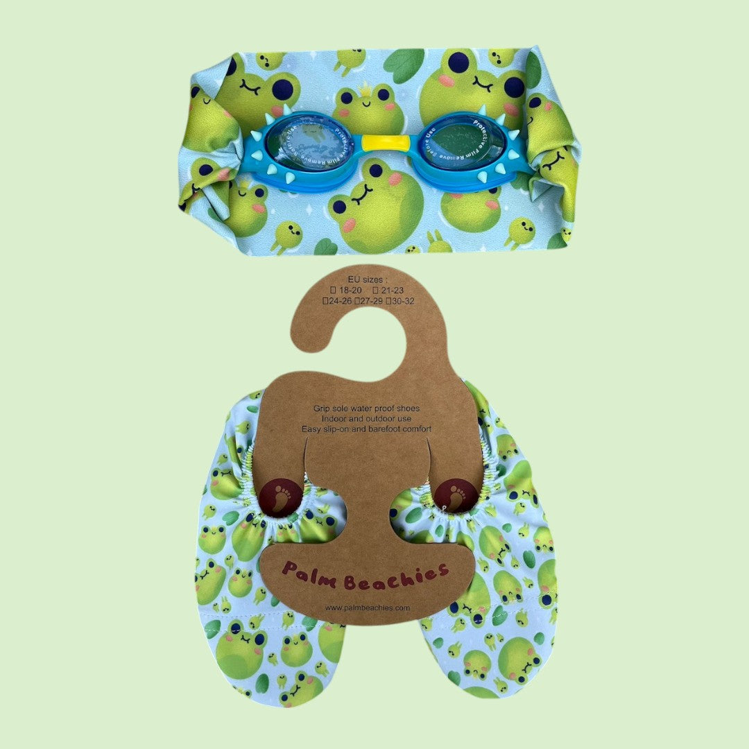 Pack - Goggles & Water Shoes Frogs