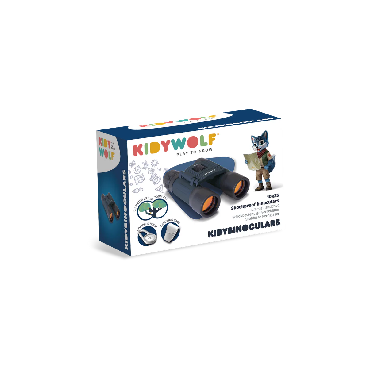 KIDYBINOCULARS - Anti Shock Binoculars Blue