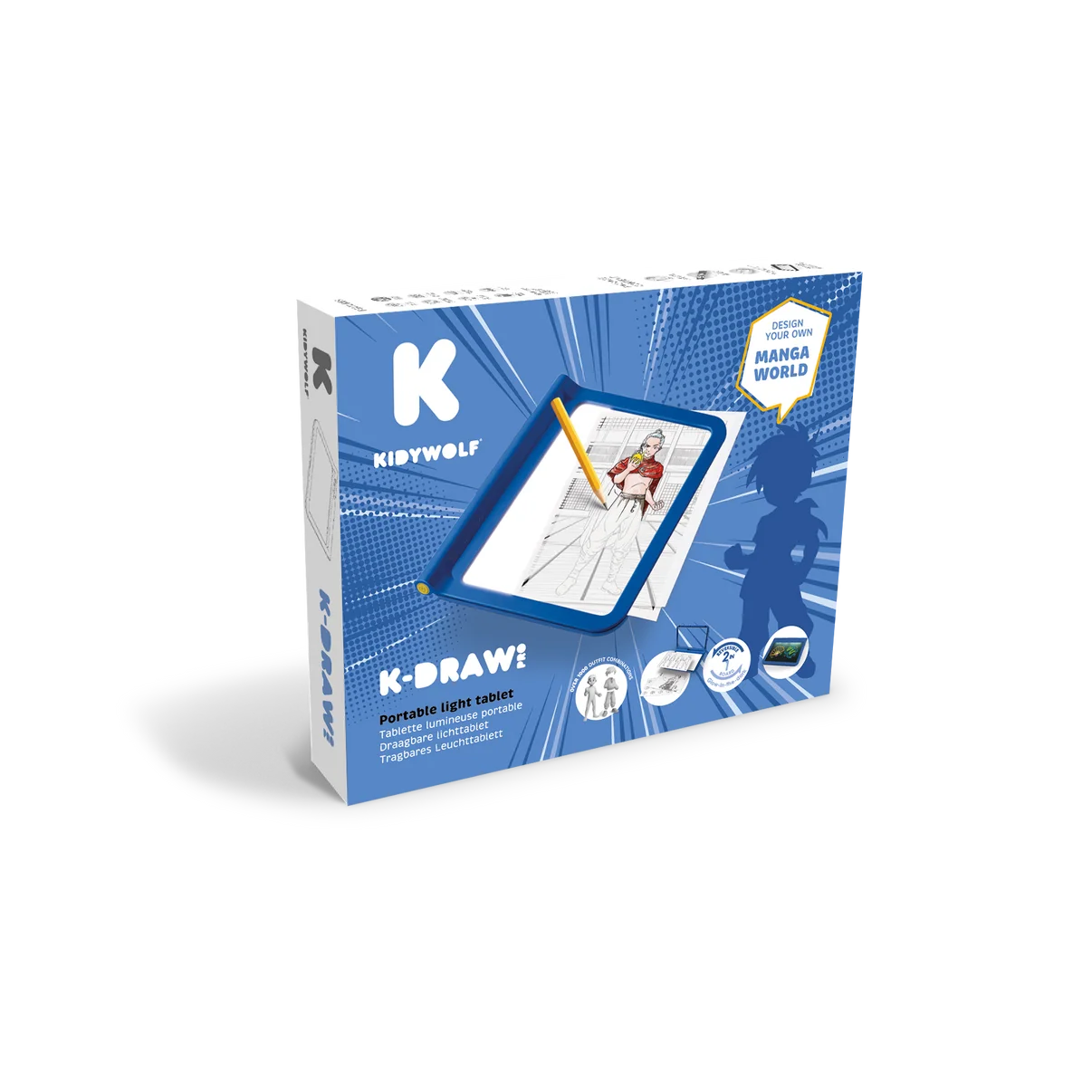 Kidydraw-Pro Light Tablet - Blue Manga