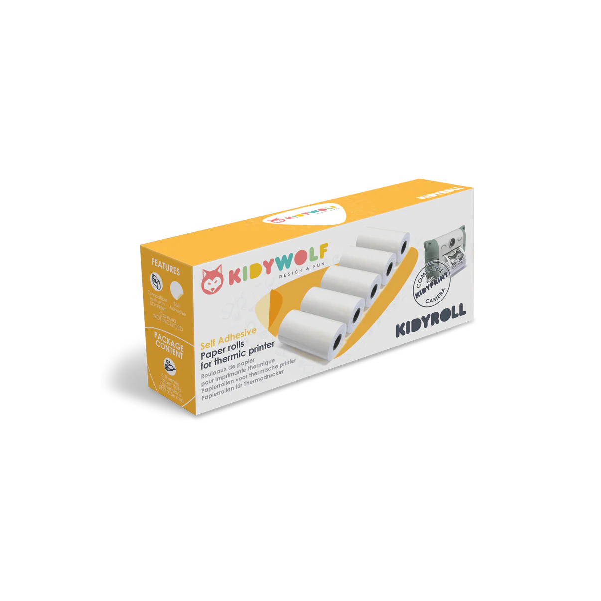 KIDYROLL Self Adhesive Thermal Photo Paper