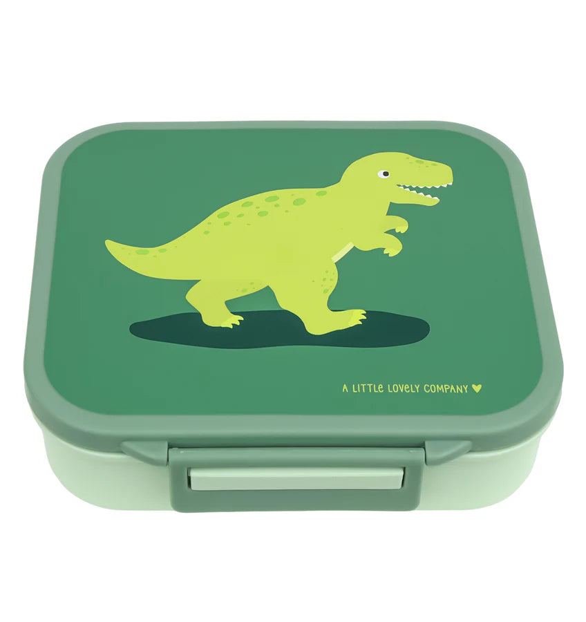 Square Lunch Box (3 compartments) - Dinosaur
