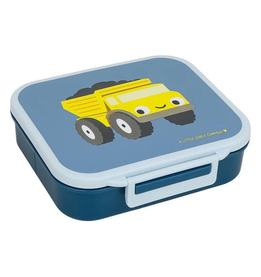 Square Lunch Box (3 compartments) - Dump Truck