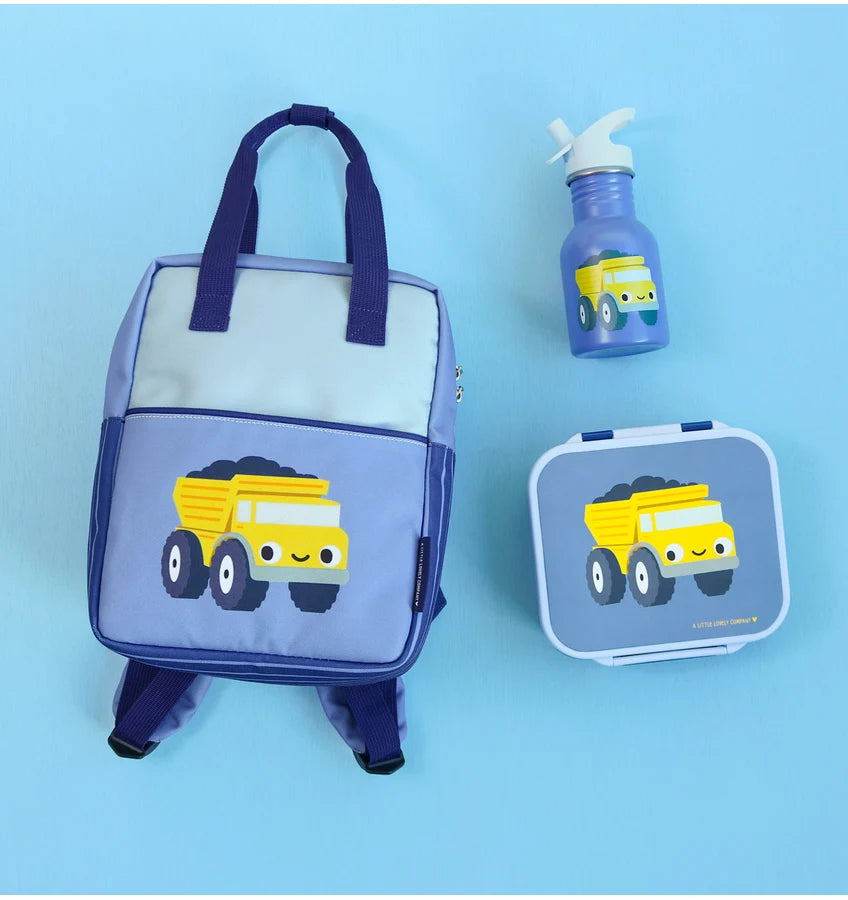 Square Lunch Box (3 compartments) - Dump Truck