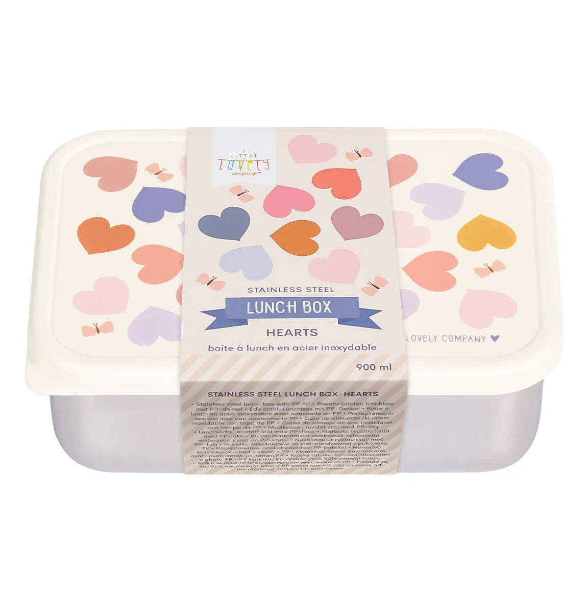 Stainless Steel Lunch Box - Hearts