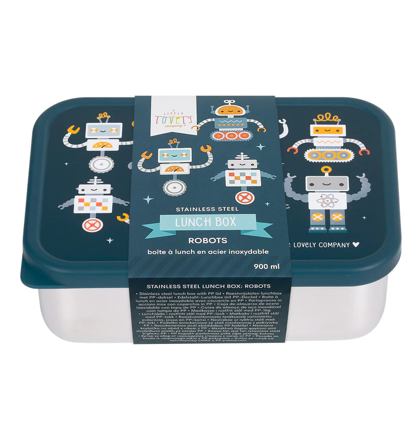 Stainless Steel Lunch Box - Robots