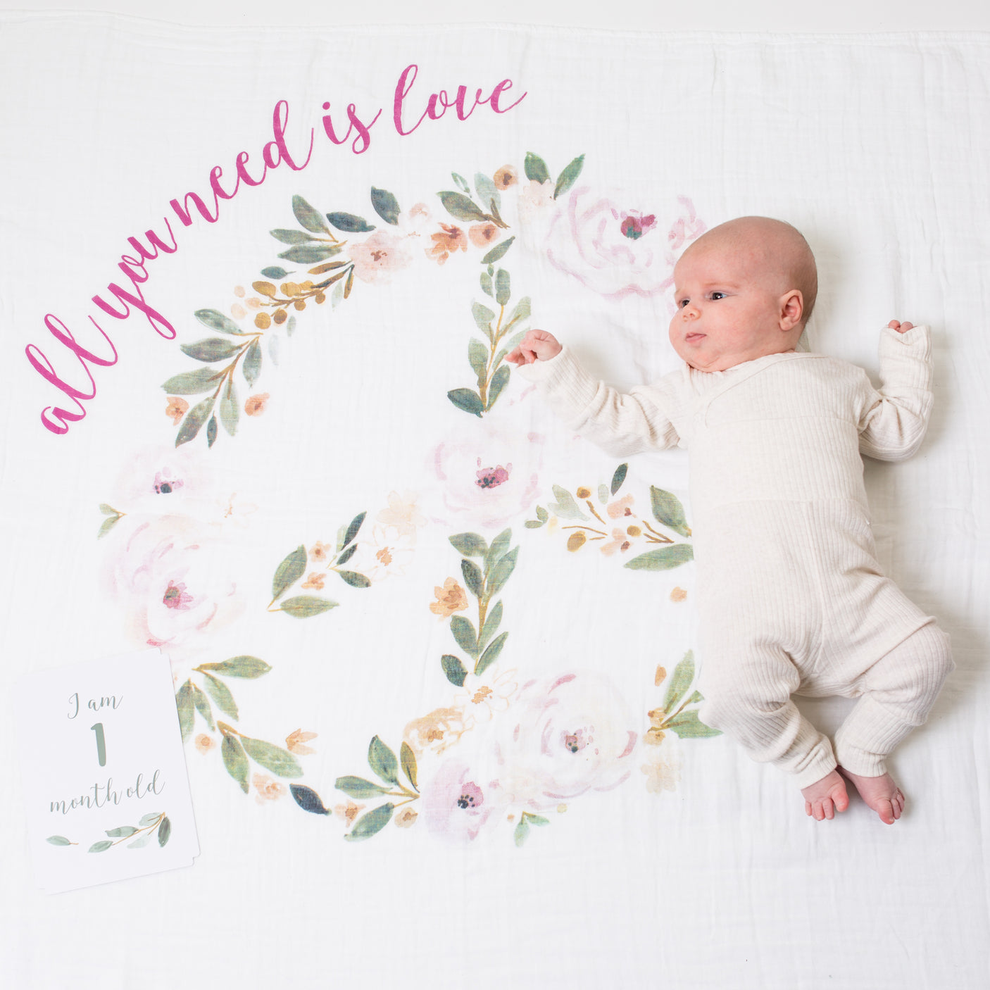 Baby's First Year Blanket&Cards Set -  All You Need Is Love