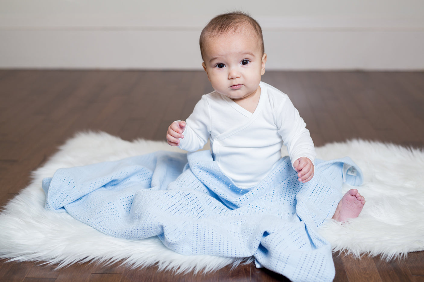 بطانية خلوية - زرقاء