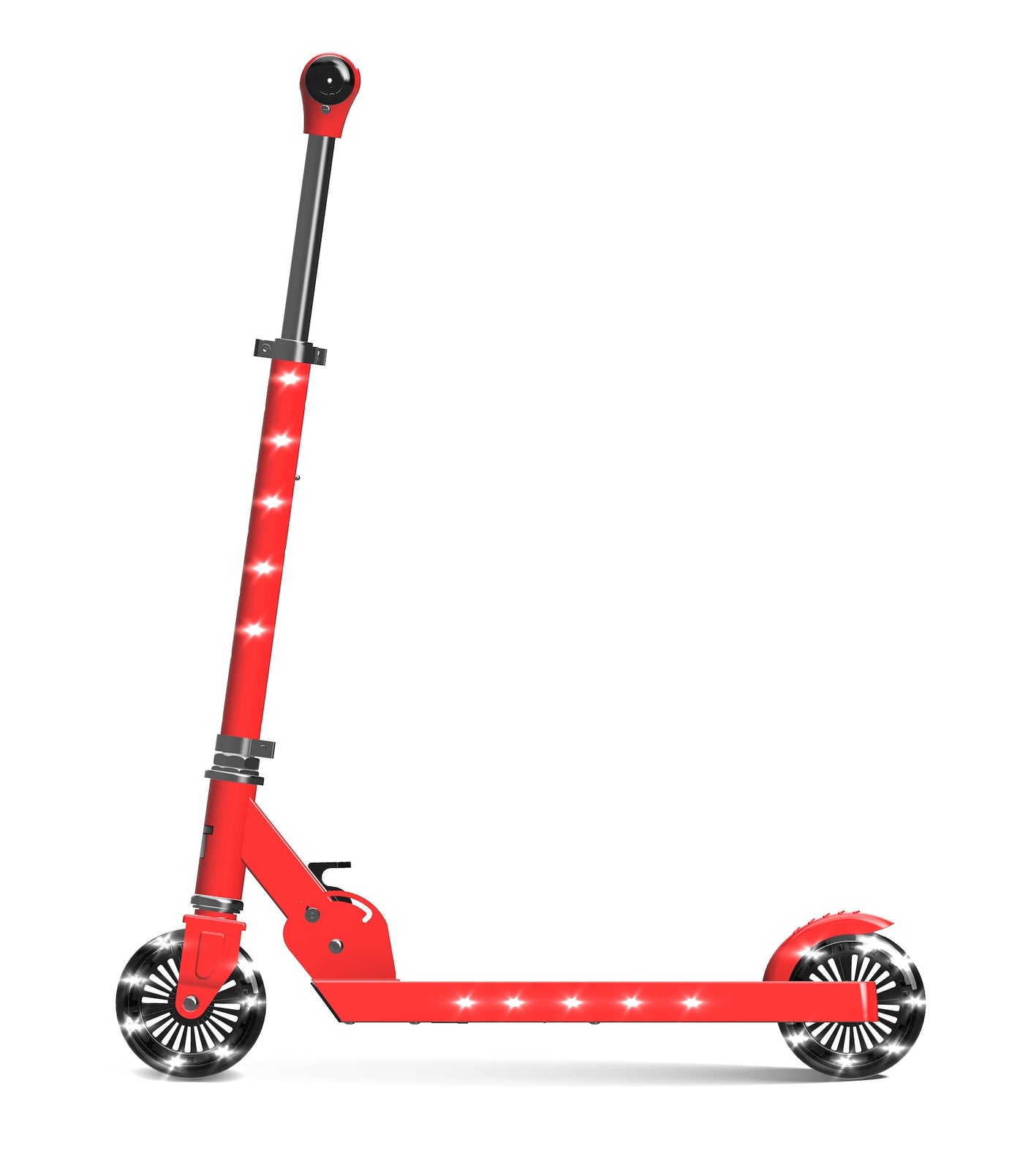 Lit Starship Candy Red - 2 wheel scooter