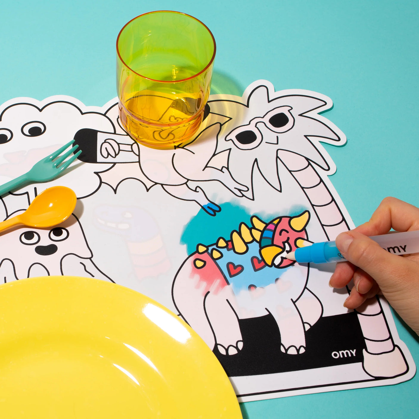 Magic Water Color Placemat - Dinosaur