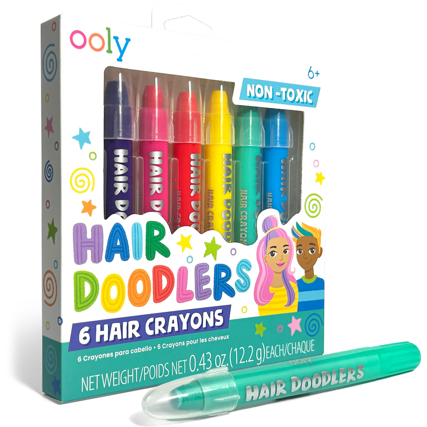 Hair Doodlers Hair Crayons - Set of 6
