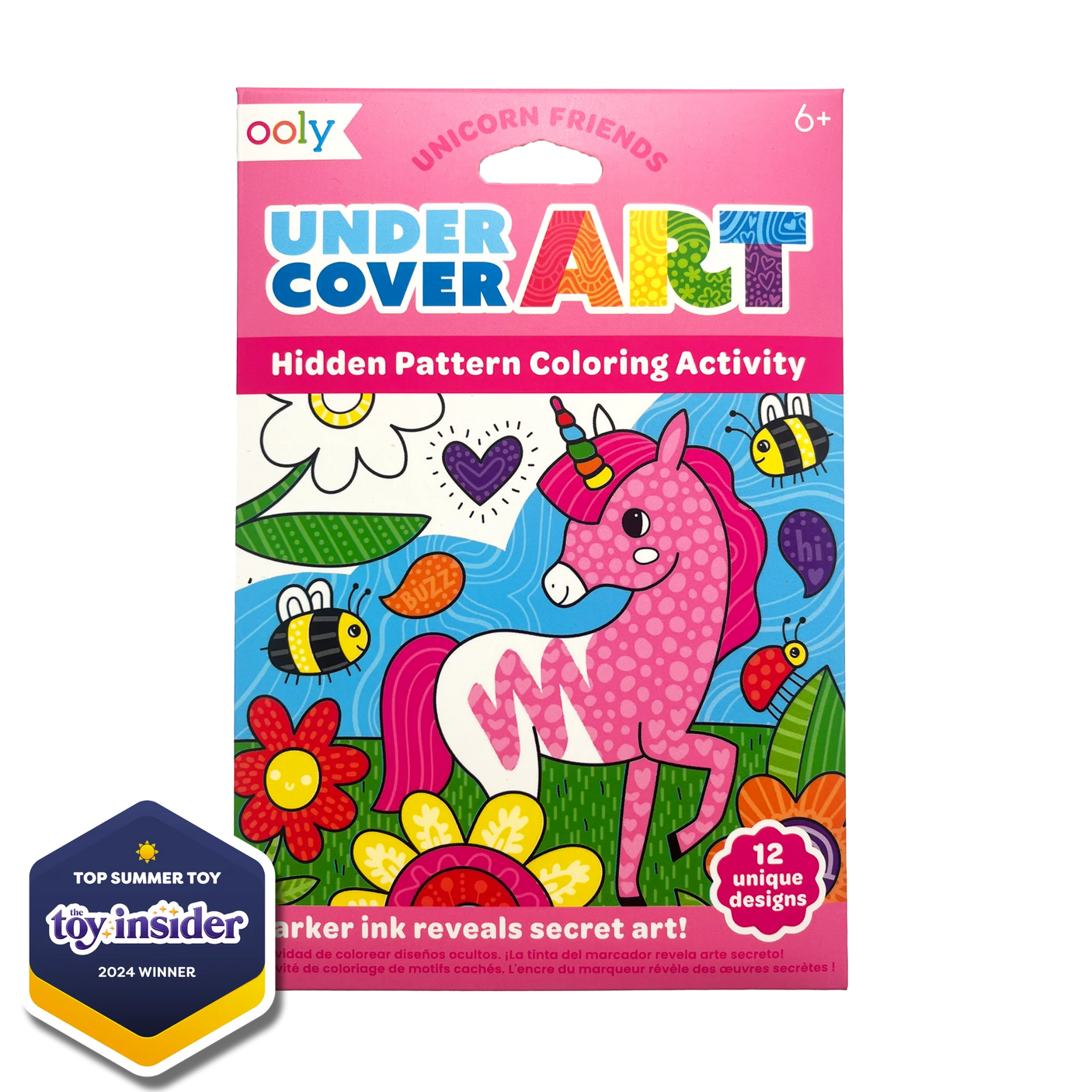 Undercover Art Hidden Pattern Coloring Activity Art Cards - Unicorn Friends