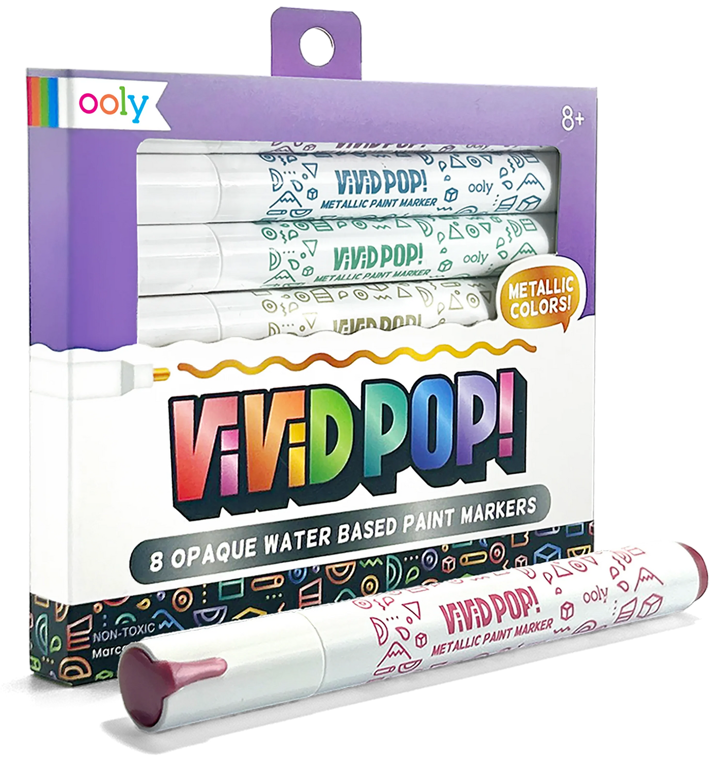 Metallic Colors Vivid Pop Opaque Water Based Markers
