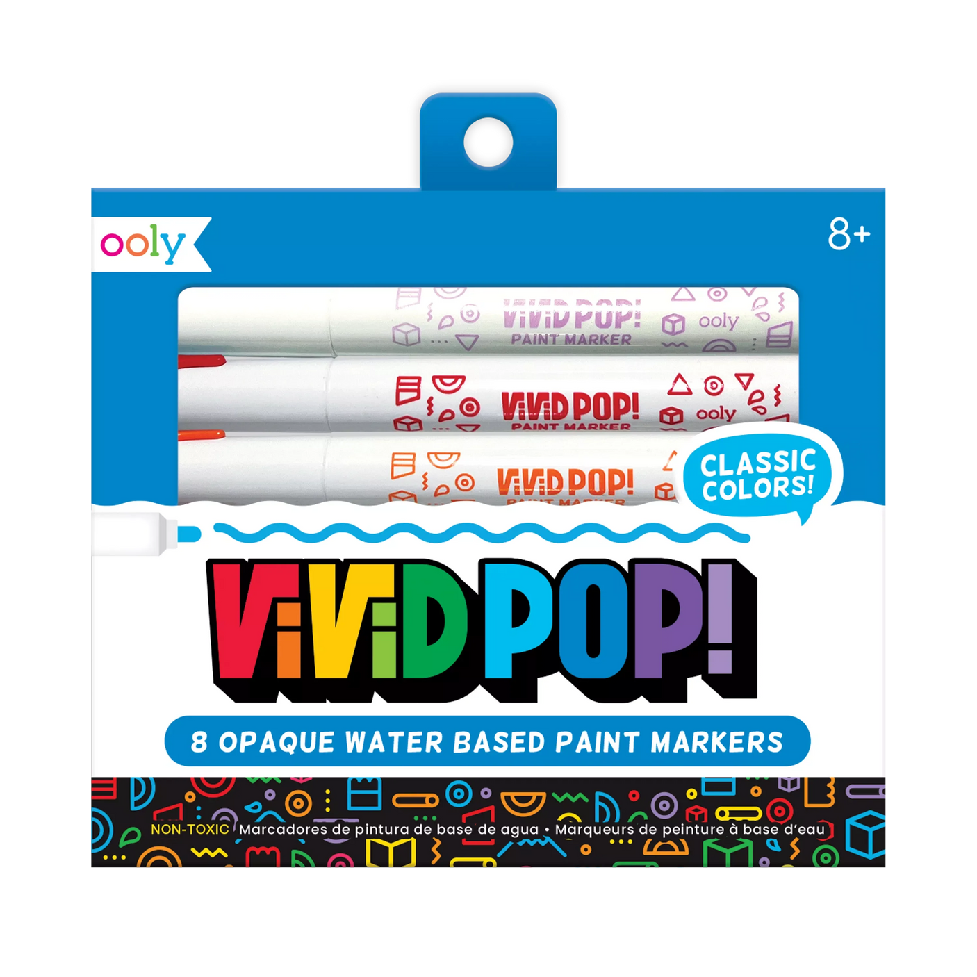 Classic Colors Vivid Pop Opaque Water Based Markers
