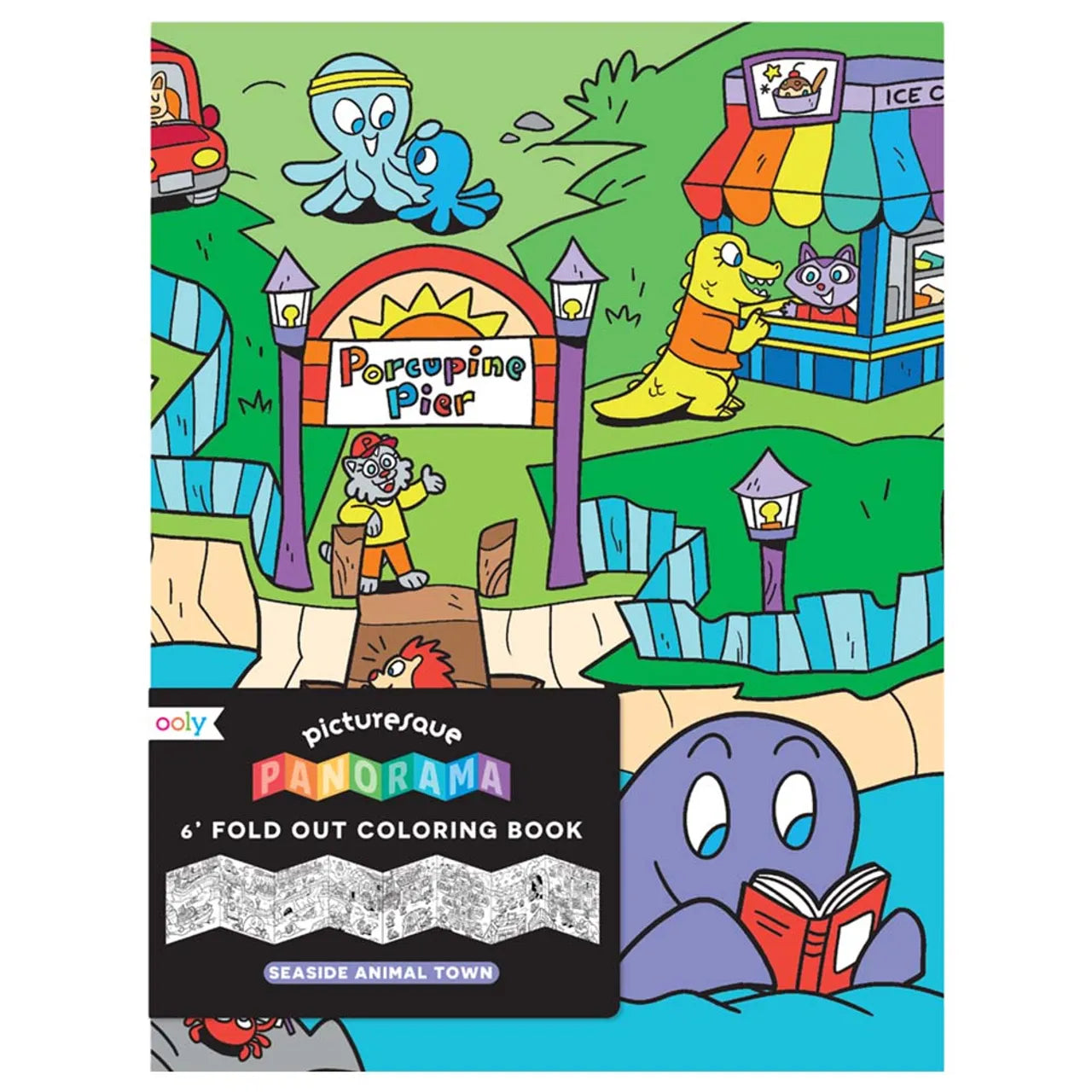 كتاب تلوين بانوراما خلّاب – مدينة الحيوانات الساحلية