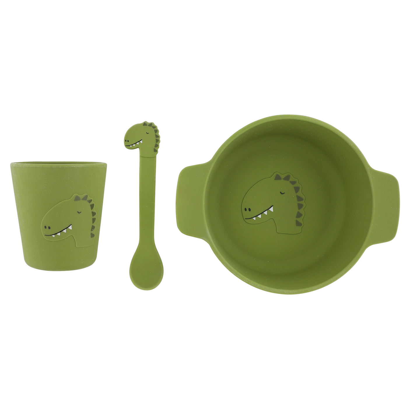 Silicone first meal set - Mr. Dino