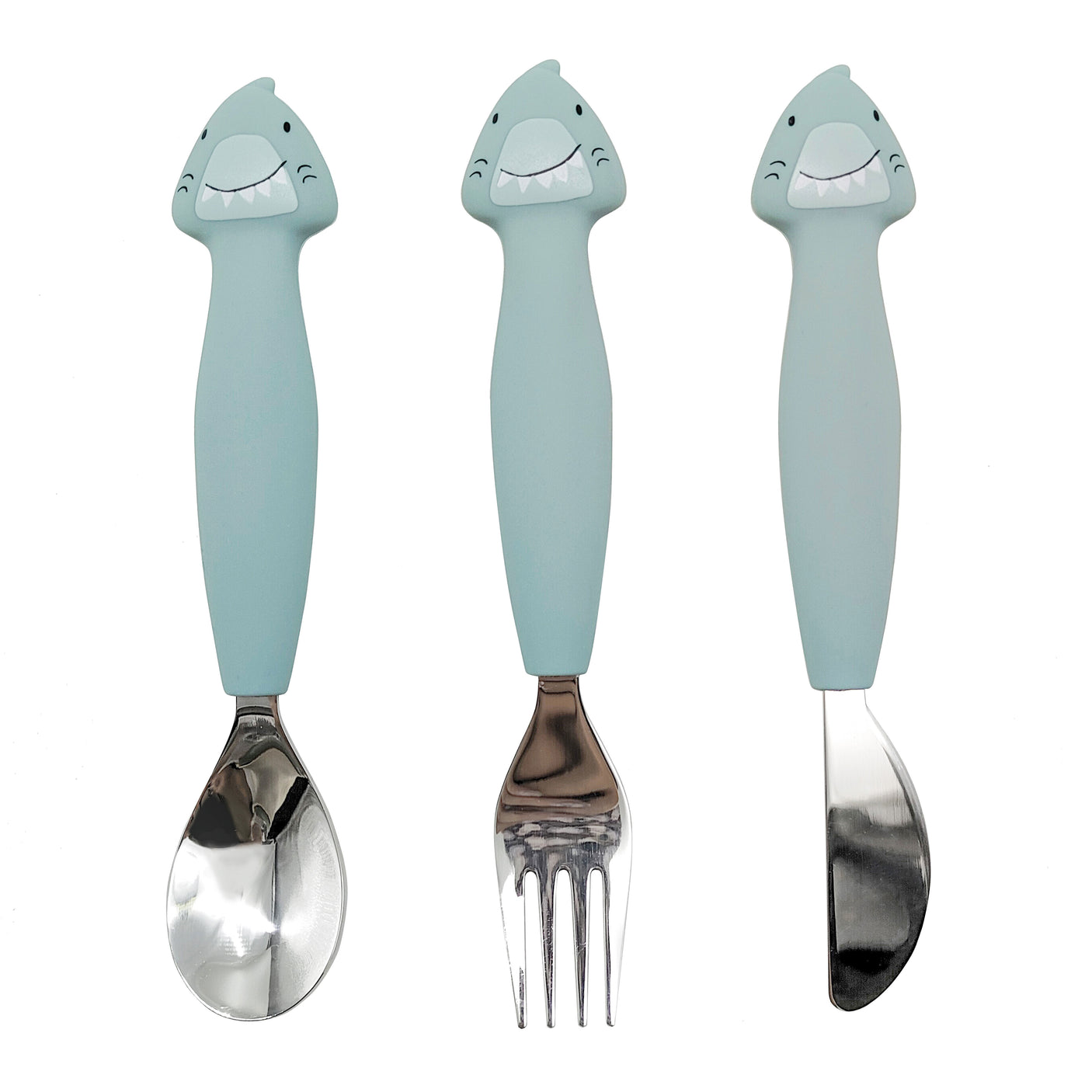 Silicone cutlery set 3-pack - Mr. Shark