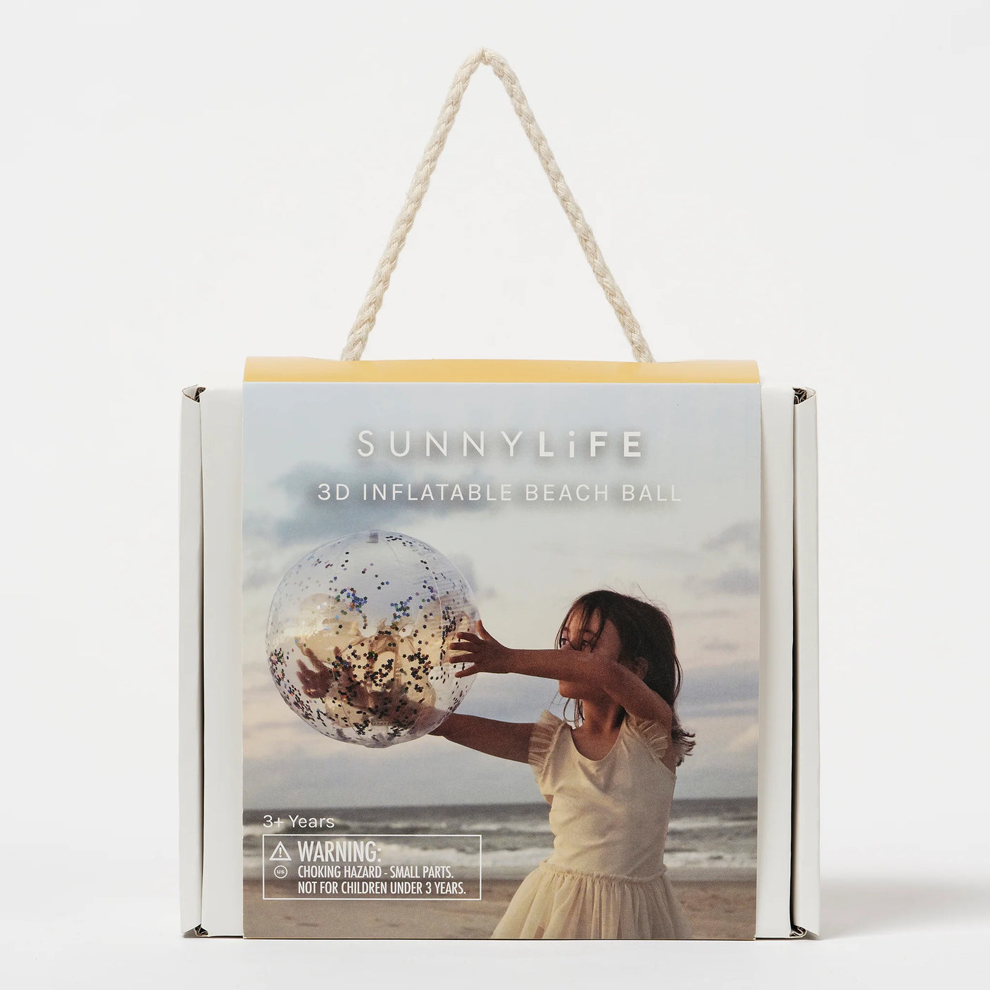 3D Inflatable Beach Ball Cotton Candy Glitter