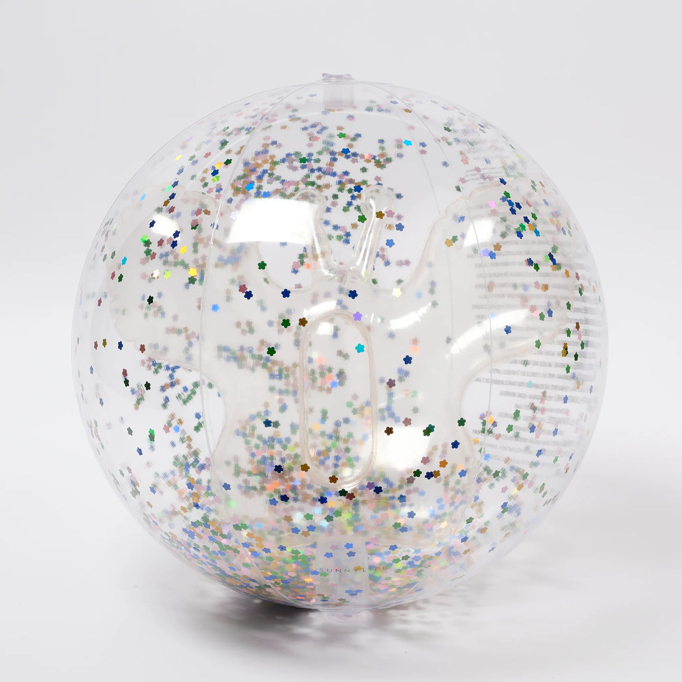 3D Inflatable Beach Ball Cotton Candy Glitter