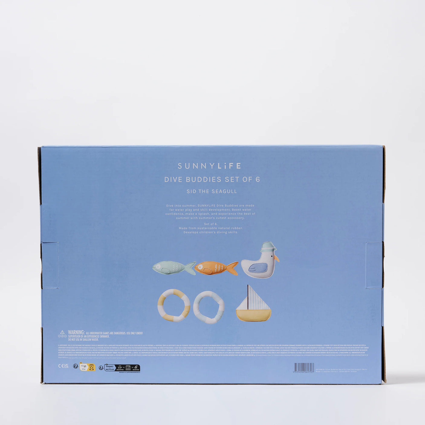 Dive Buddies Sid the Seagull Multi Set of 6