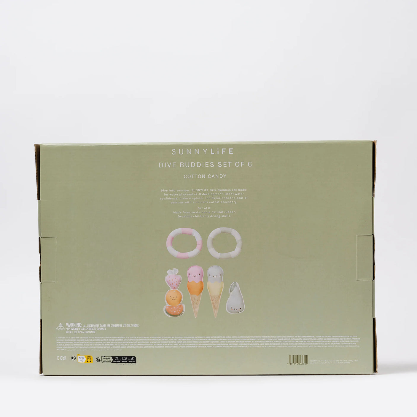 Dive Buddies Cotton Candy Multi Set of 6