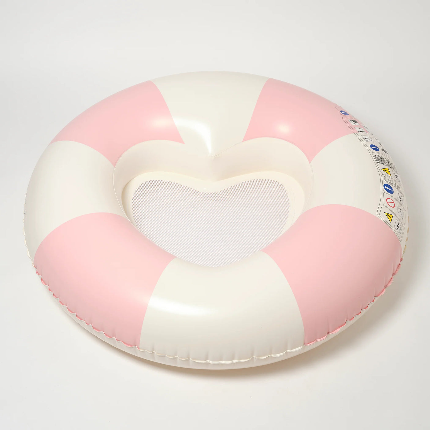 Luxe Tube Pool Ring Stole My Heart Pink Stripe