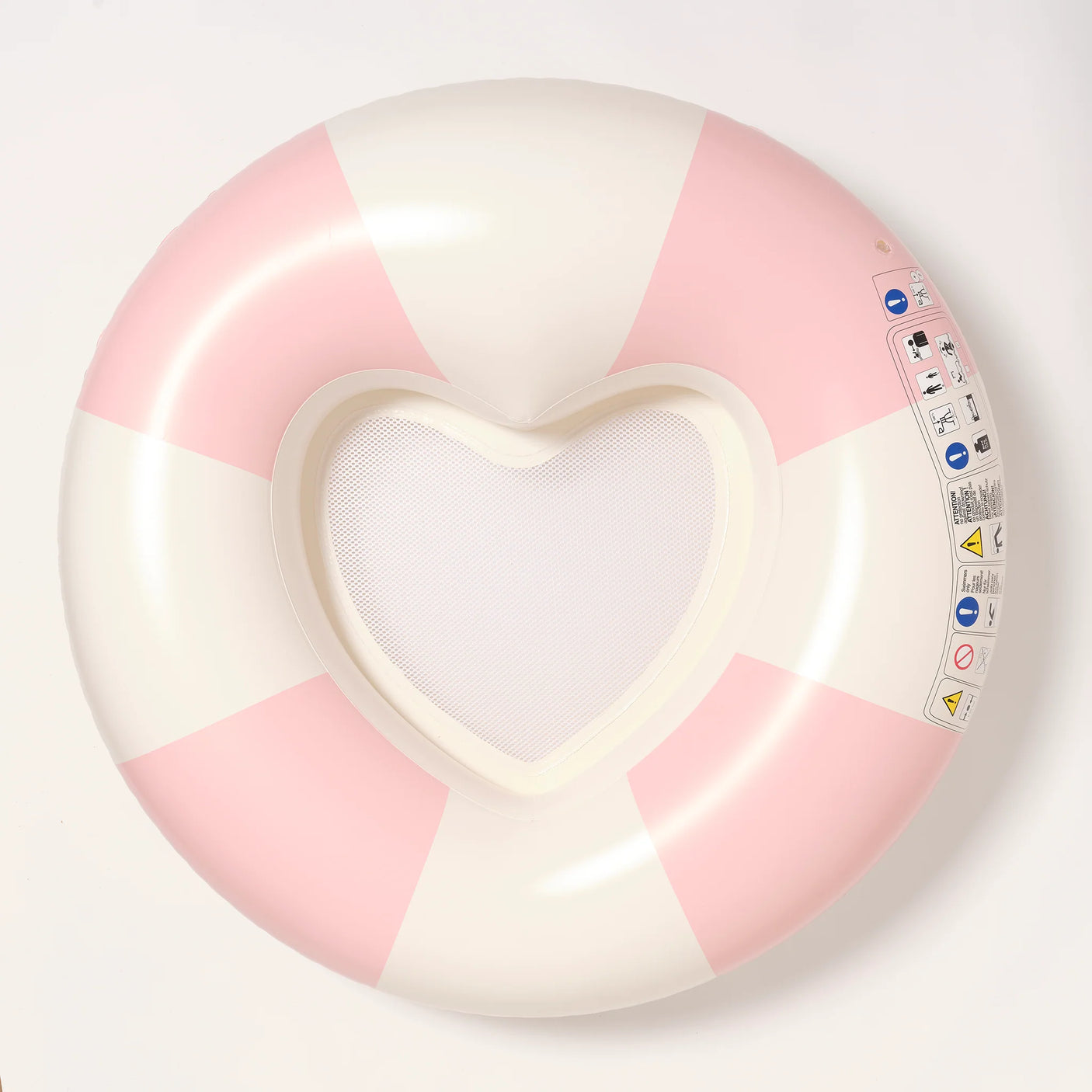 Luxe Tube Pool Ring Stole My Heart Pink Stripe