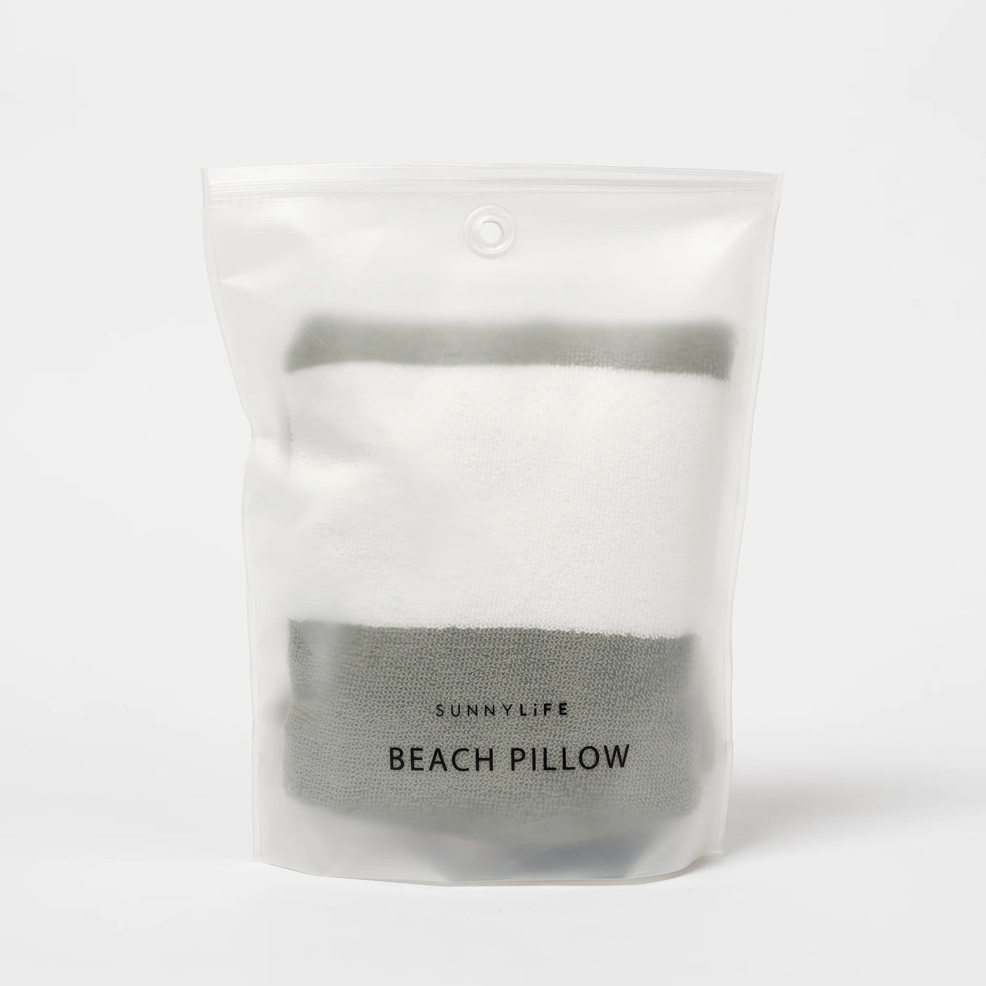 Inflatable Beach Pillow The Vacay Olive Stripe