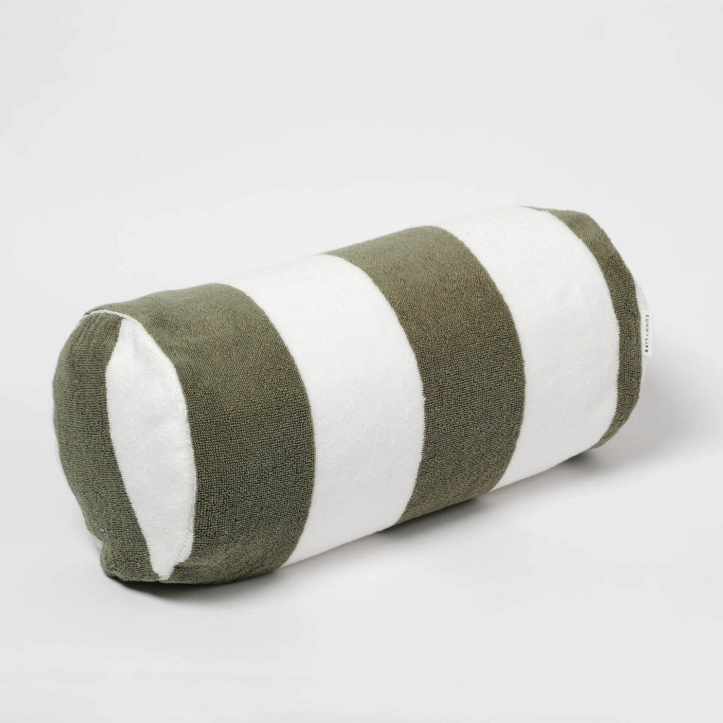 Inflatable Beach Pillow The Vacay Olive Stripe