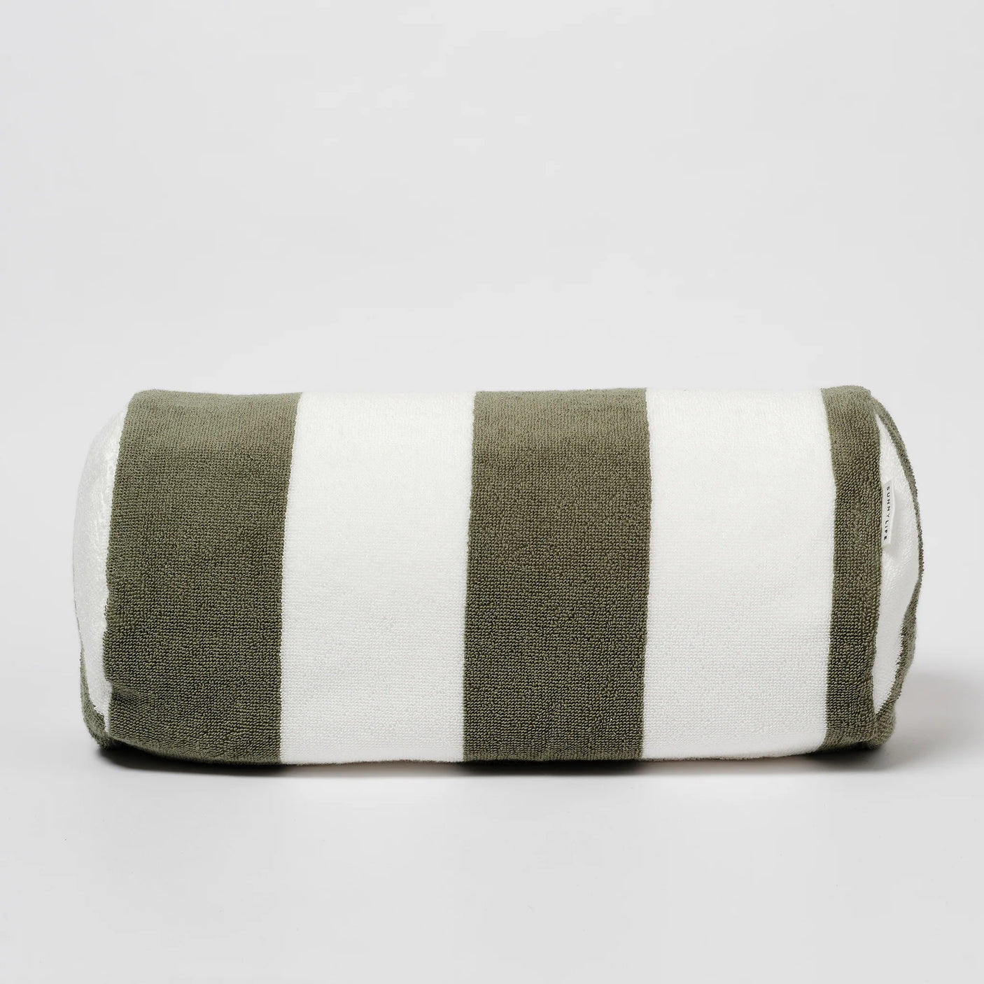 Inflatable Beach Pillow The Vacay Olive Stripe