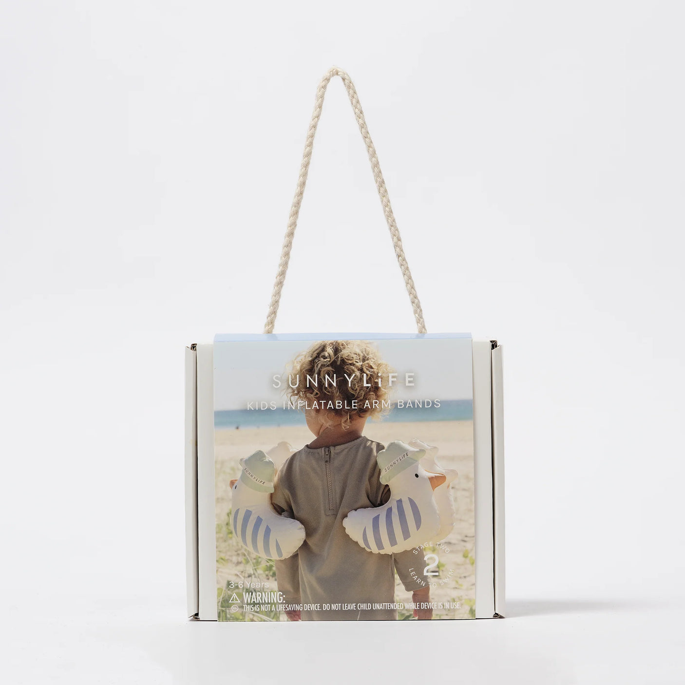 Kids Inflatable Arm Bands Sid the Seagull Blue Stripe