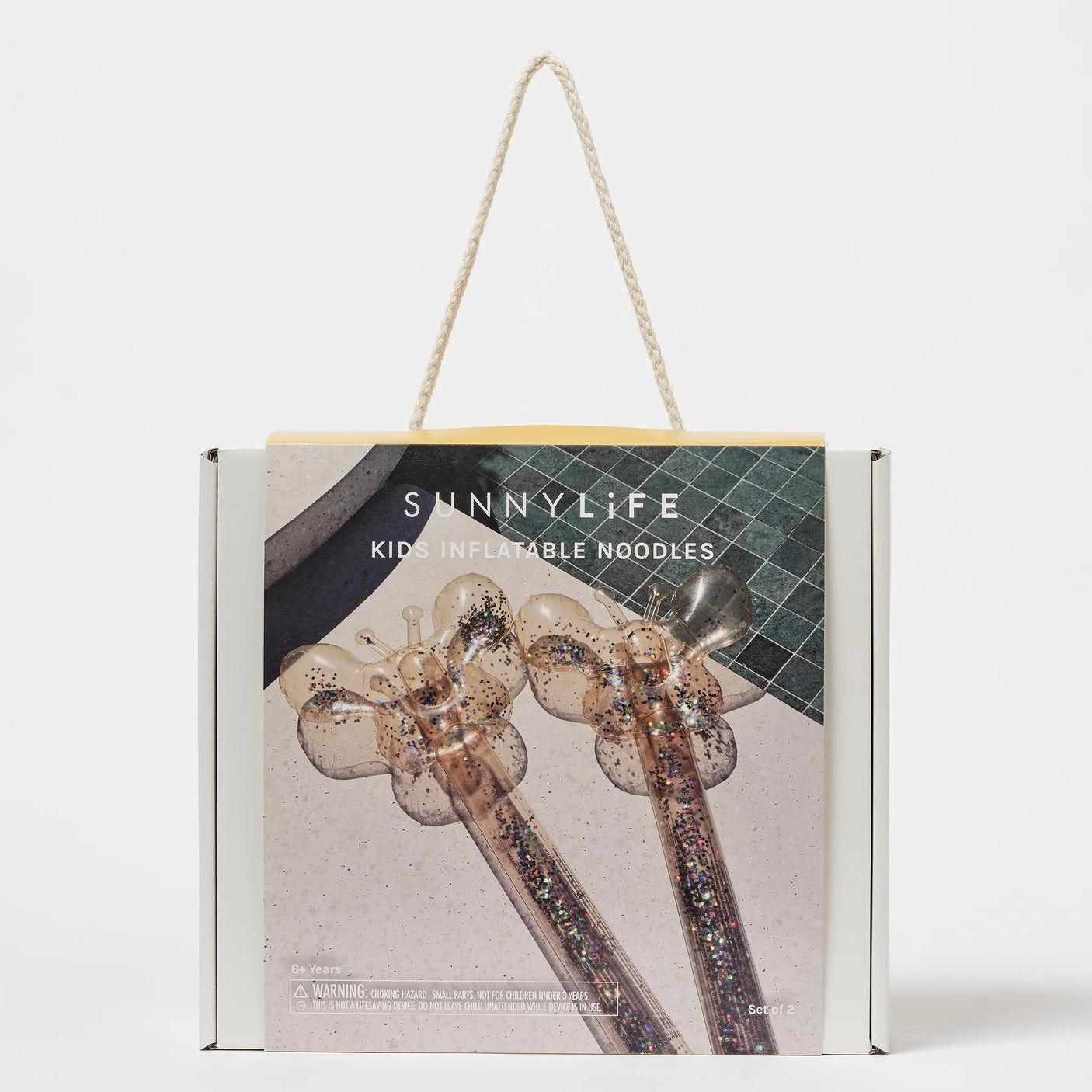 Kids Inflatable Noodle Cotton Candy Glitter Set of 2