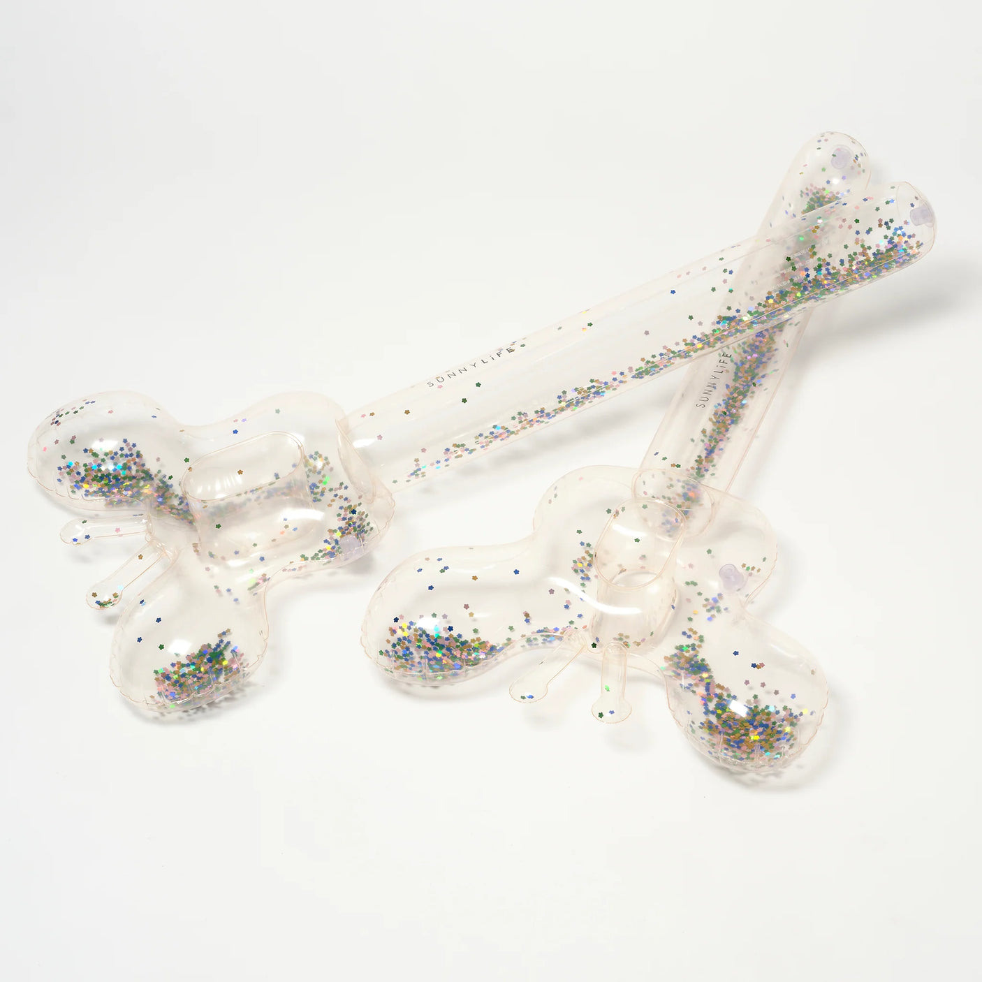 Kids Inflatable Noodle Cotton Candy Glitter Set of 2