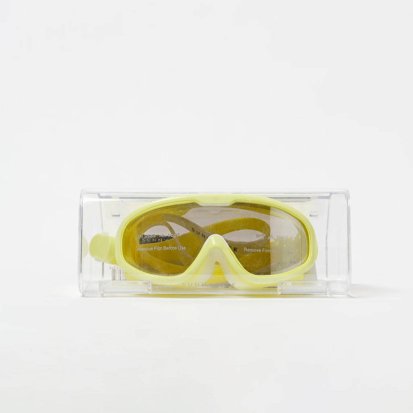 Kids Swim Mask Salty the Shark Neon Yellow