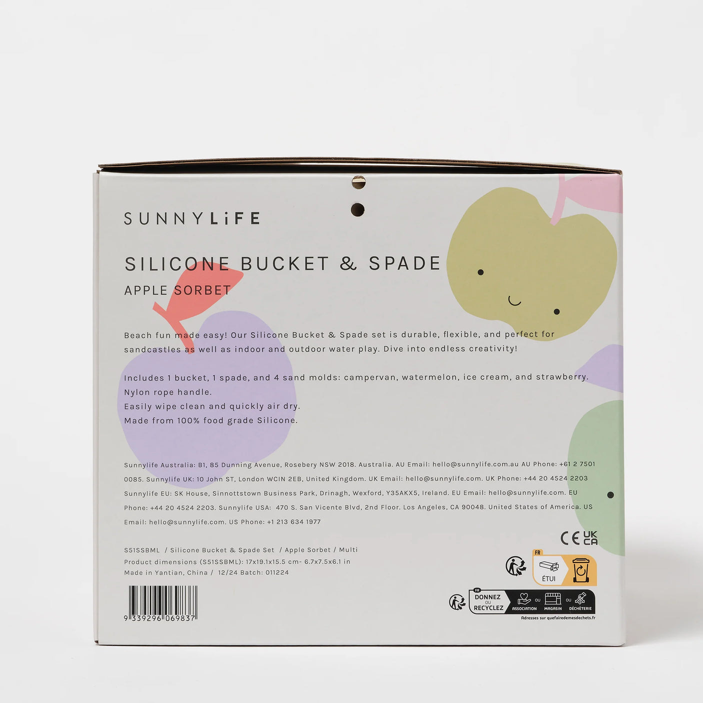 Silicone Bucket & Spade Set Apple Sorbet Multi