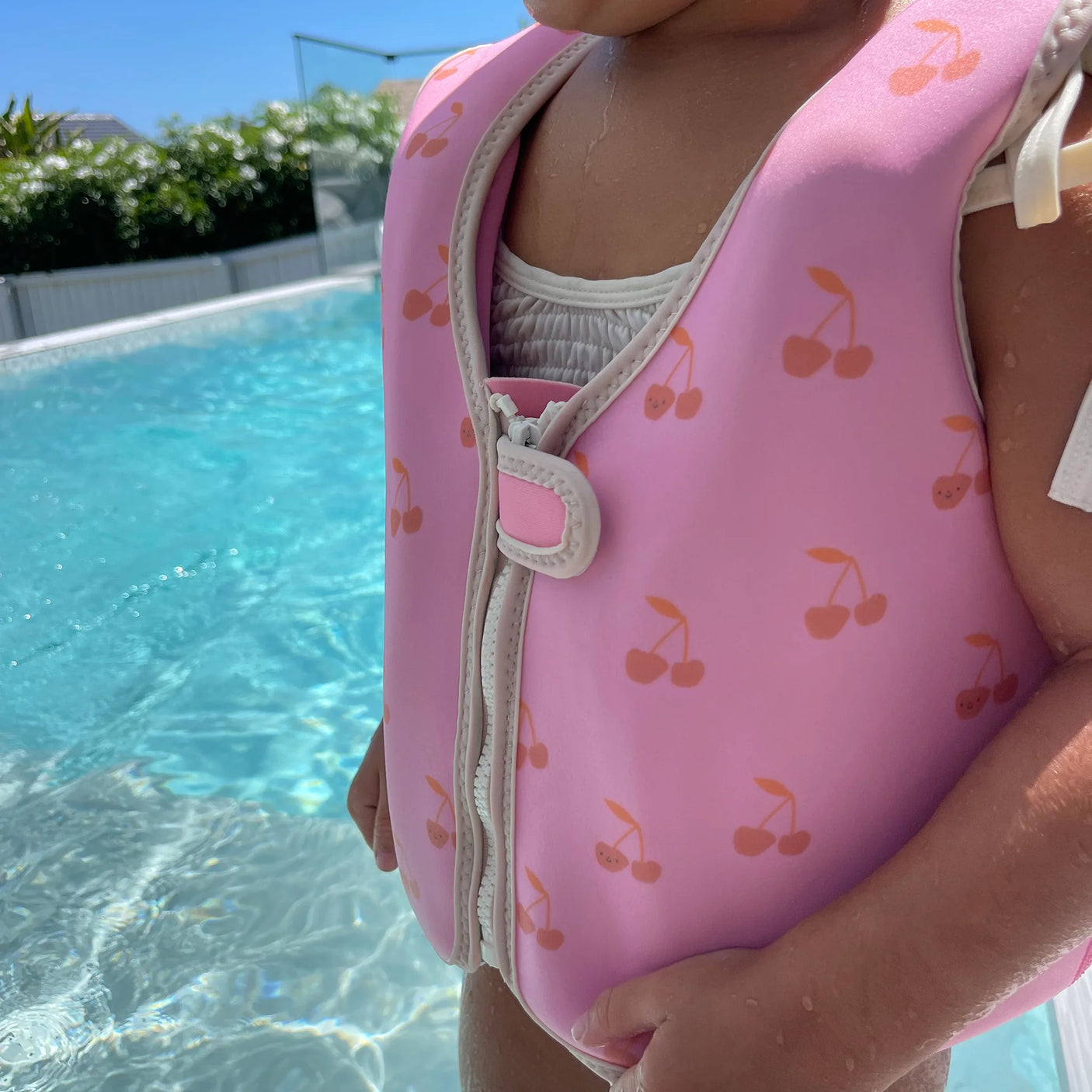 Kids Swim Vest Cotton Candy Cherry