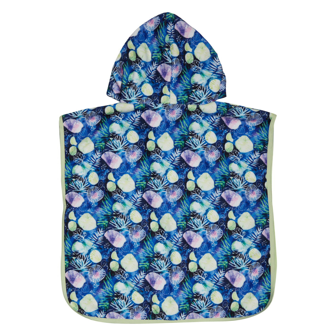 Hooded Terry Poncho - Seashells
