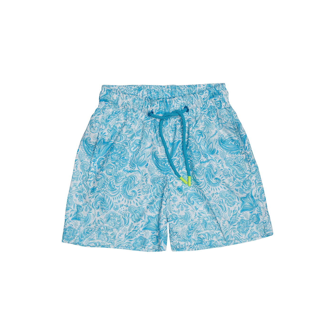 Boy's Swimshorts - Paisley Blue