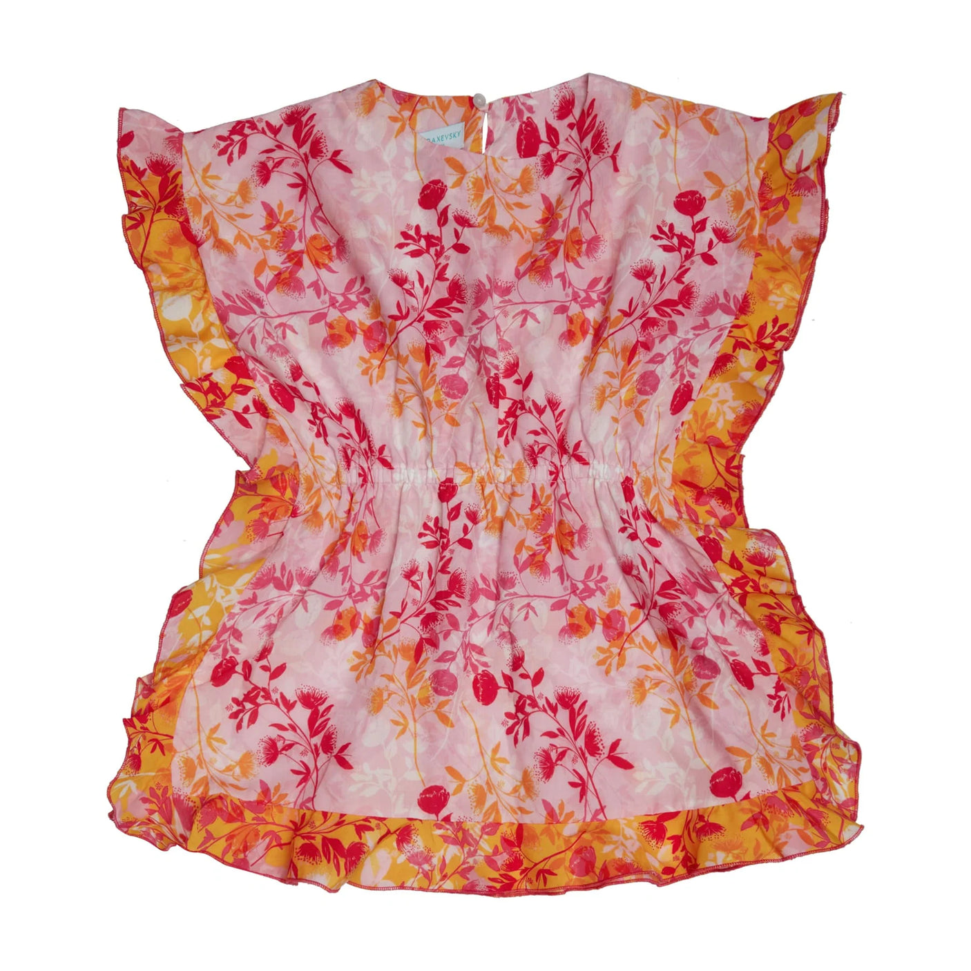 Girl's Kaftan Ruffled - Botanical